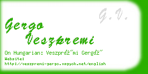 gergo veszpremi business card